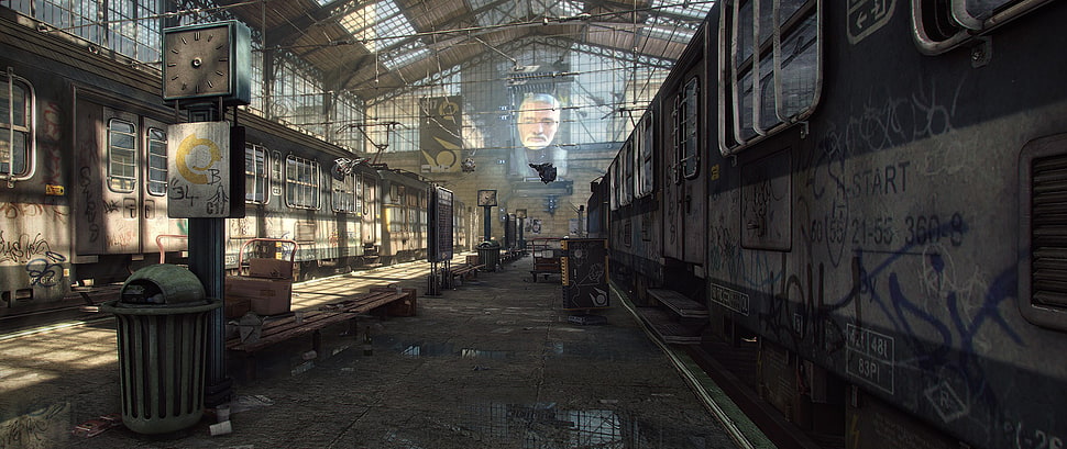 gray train, ultra-wide, video games, Half-Life, Unreal Engine 4  HD wallpaper
