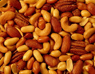 cashew and almond nut lot HD wallpaper