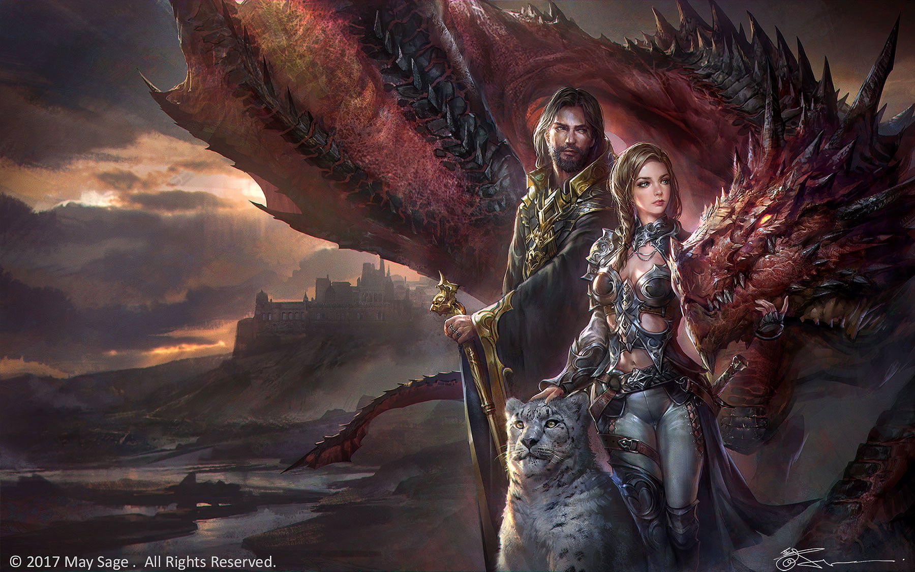 To Claim a King by May Sage digital wallpaper, fantasy art, dragon HD ...