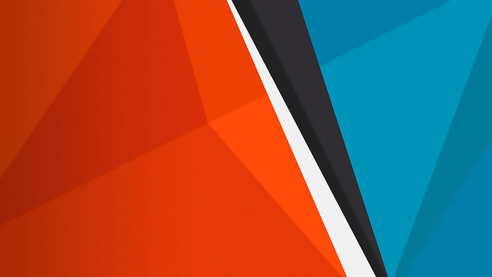 red, black, white, and blue illustration HD wallpaper