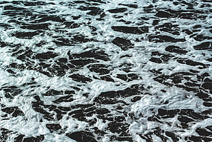 wavy sea, Waves, Foam, Sea HD wallpaper