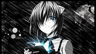 gray haired female anime character illustration HD wallpaper