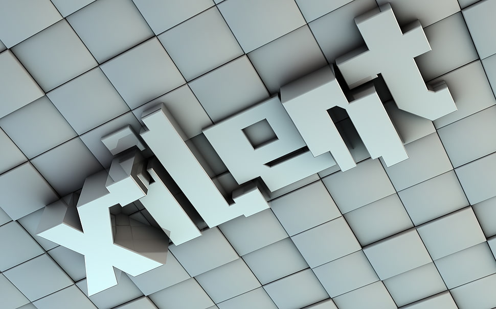 white Xilent digital wallpaper HD wallpaper