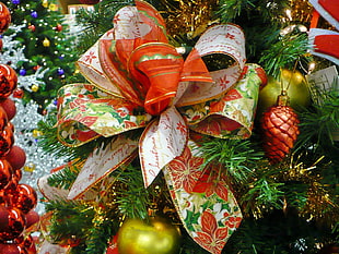 multicolored Christmas decors HD wallpaper