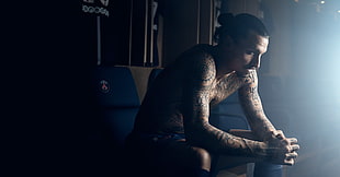 black full-sleeved tattoo, Zlatan Ibrahimovic, men, soccer, Paris Saint-Germain