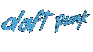 white background with daft punk text overlayh, Daft Punk, typography, digital art