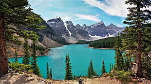 body of water, Canada, lake, mountains HD wallpaper