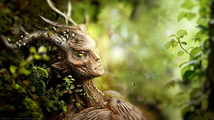monster tree graphic illustration, The Elder Scrolls V: Skyrim, video games, fantasy art, digital art