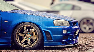 blue Subaru Impreza HD wallpaper