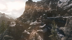mountain during daytime HD wallpaper