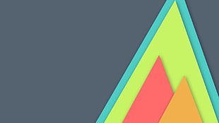 green and red geometrical illustration