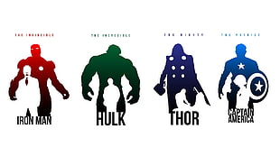 Iron Man Hulk Thor Captain America digital wallpaper