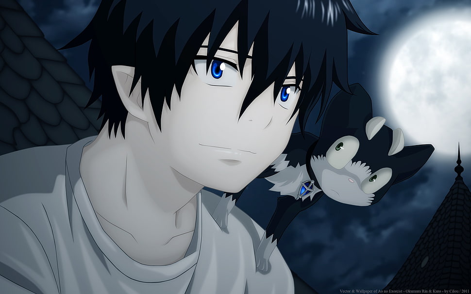 black haired male anime character HD wallpaper