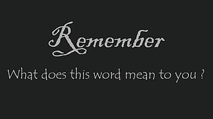 Remember text