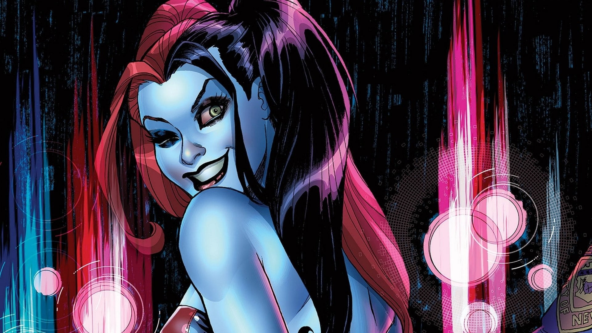female black haired character, Harley Quinn, DC Comics, comics, comic books