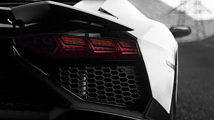 Lamborghini Aventador taillight, car, Lamborghini HD wallpaper
