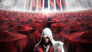 Assassin's Creed digital painting, Assassin's Creed, video games, Ezio Auditore da Firenze HD wallpaper