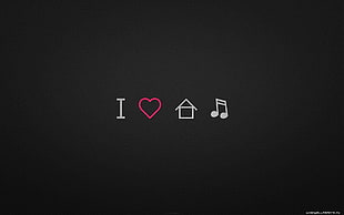 black background with text overlay, house music, minimalism