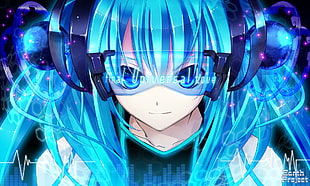 blue hairedfemale anime character wallpaper, anime, Vocaloid, Hatsune Miku