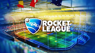 Rocket League logo, rocket, rocketleague, car, racing simulators