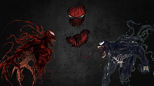 Carnage and Venom concept art, Spider-Man, Carnage, Venom, symbols HD wallpaper