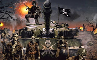 game digital wallpaper, war, Iron Maiden, album covers, Eddie