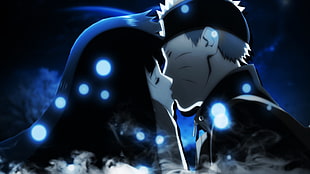 Naruto and Henata kissing illustration, anime, Uzumaki Naruto, blue, Naruto Shippuuden HD wallpaper
