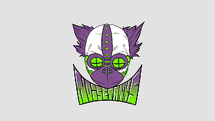 purple and green Noisetanks logo, jet set radio, video games, graffiti