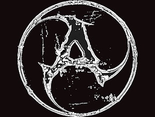 round grey and black A logo