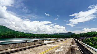 landscape and wide-angle photograph of dam