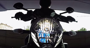 black motorcycle, motorcycle, Ducati, Ducati Monster 821, LED headlight