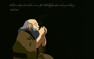 men's white and black polo shirt, Avatar: The Last Airbender, General Iroh HD wallpaper