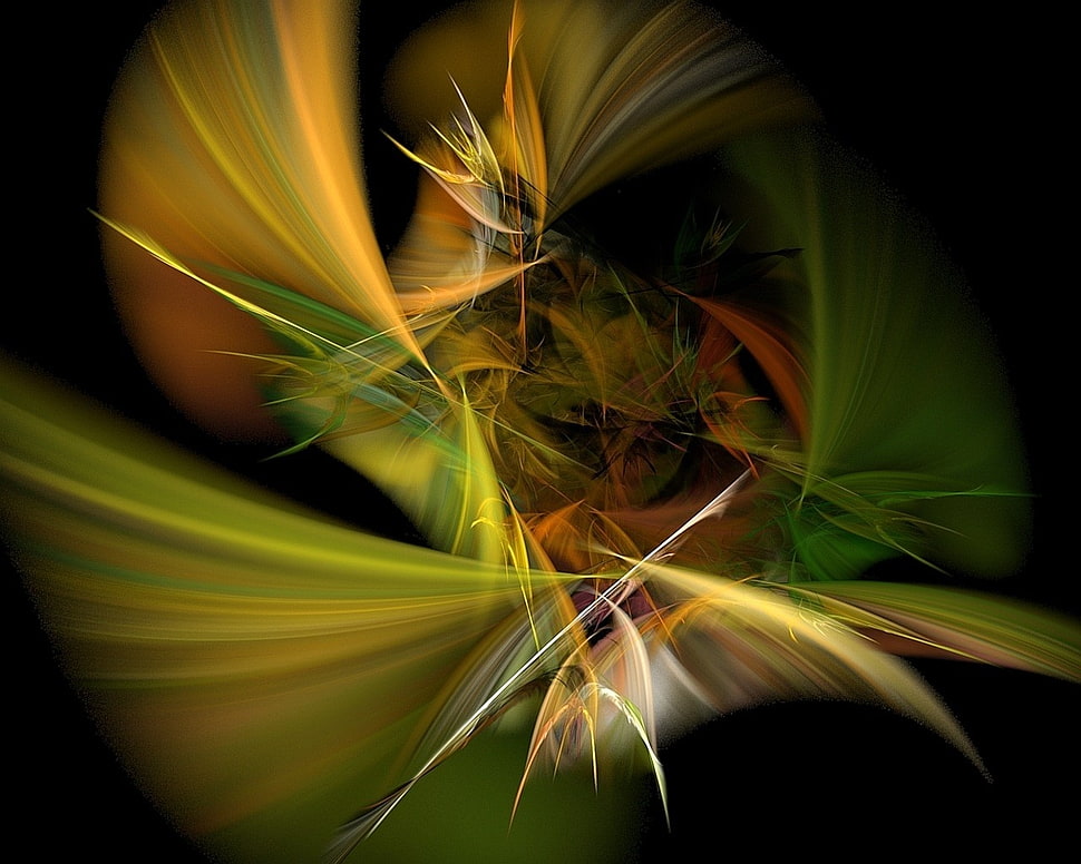 green and brown color effects HD wallpaper