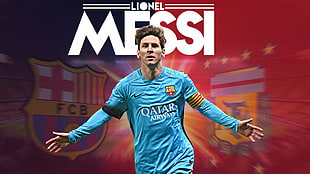 Lionel Messi digital wallpaper