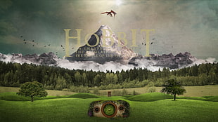Hobbit movie advertisement, The Hobbit, The Hobbit: The Battle of the Five Armies, The Hobbit: The Desolation of Smaug, The Hobbit: An Unexpected Journey HD wallpaper