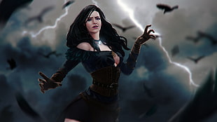 black-haired female character 3D digital wallpaper, Yennefer of Vengerberg, The Witcher 3: Wild Hunt, The Witcher, people
