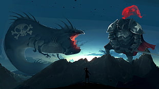 online game character digital wallpaper, warrior, fantasy art, creature, artwork