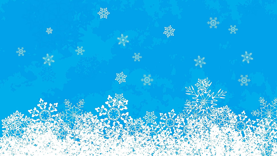 snowflakes graphic artwork HD wallpaper