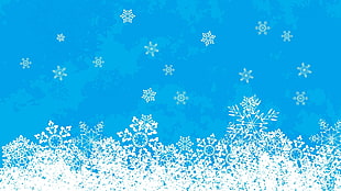 snowflakes graphic artwork HD wallpaper