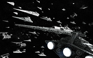 gray space ships, Star Wars
