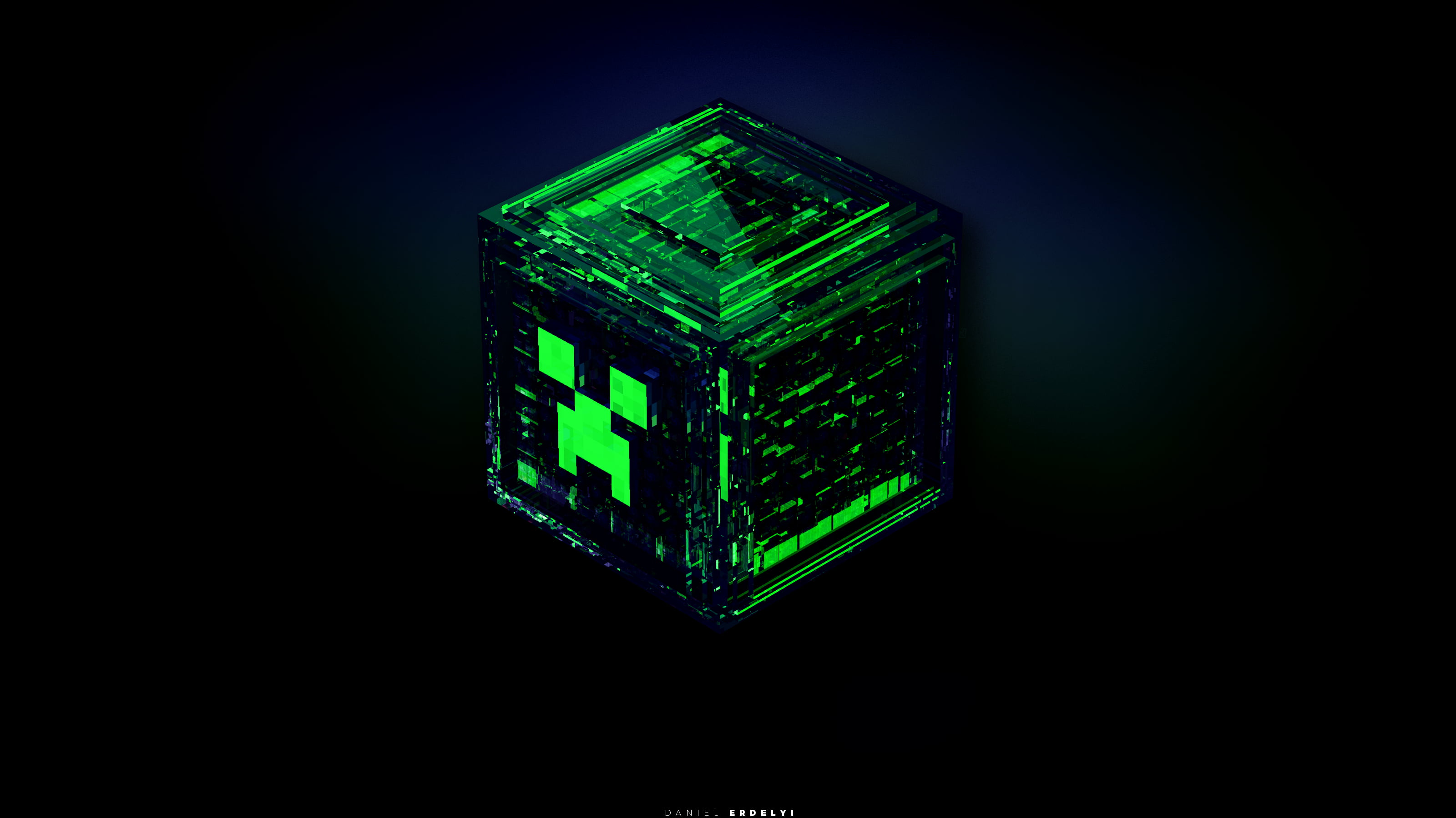 Minecraft, creeper, green HD wallpaper