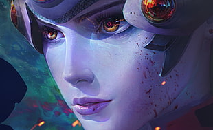female character digital wallpaper, Overwatch, Widowmaker (Overwatch), JOO YANN ANG HD wallpaper