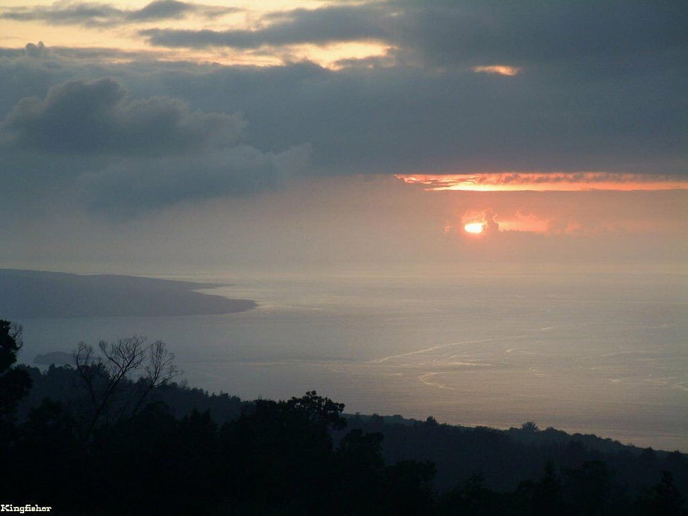 white clouds, sunset HD wallpaper