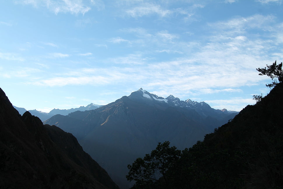 mountain under blue sky digital wallpaper, La Veronica, Peru, mountains, clouds HD wallpaper