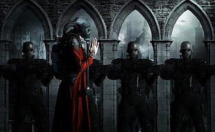 men with gas mask