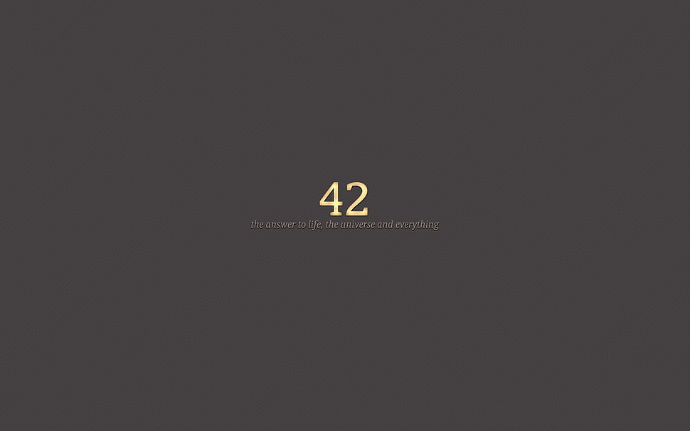 42 text overlay, typography, The Hitchhiker's Guide to the Galaxy HD wallpaper