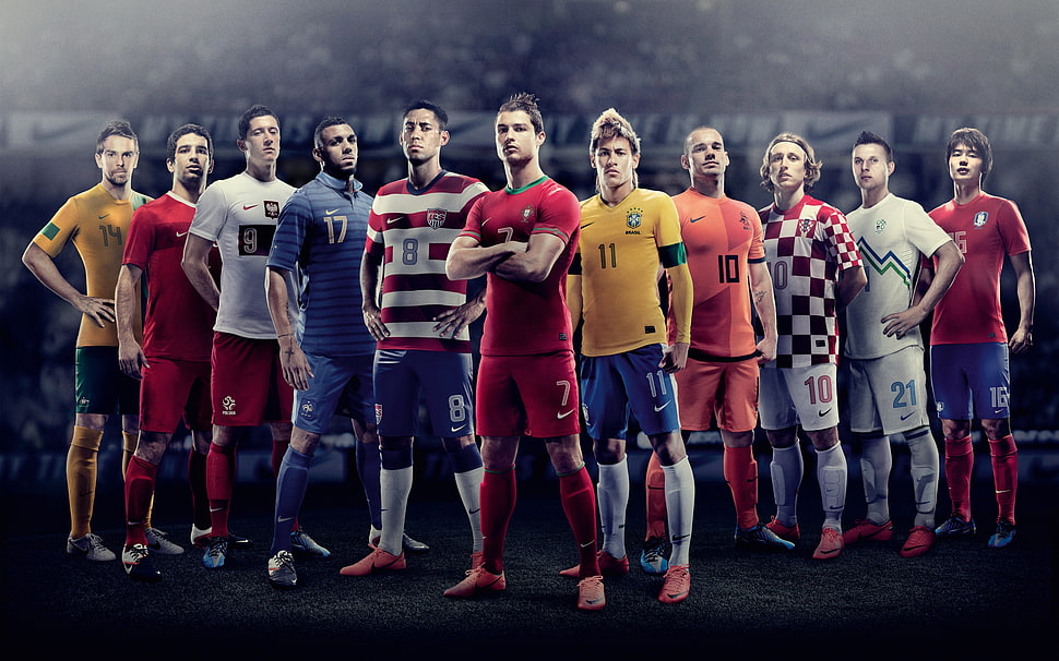 illustration of FIFA 18 players HD wallpaper