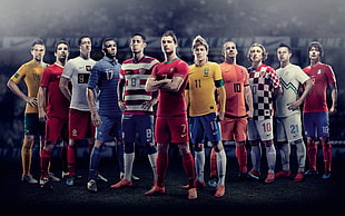 illustration of FIFA 18 players