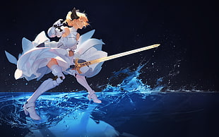 Saber Fate Stay Night poster, Fate Series, anime, Saber, Saber Lily