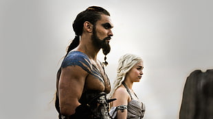 Game of Thrones Khal Drogo, Game of Thrones, Emilia Clarke HD wallpaper